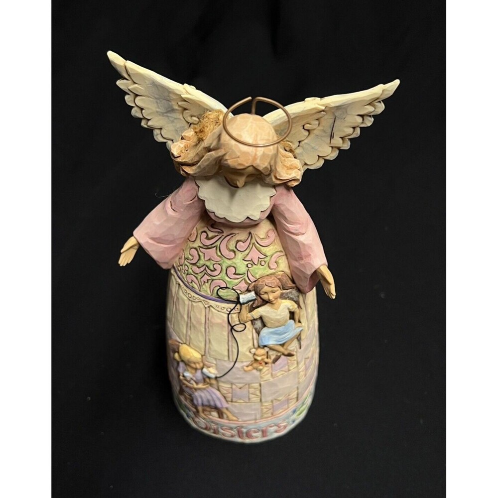 Jim Shore Heartwood Creek "MY SISTER MY FRIEND" #4009246 Angel w/3D detail 9" - Picture 10 of 11